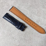 Ostrich Shin Watch Strap - Midnight Blue - The Strap Tailor