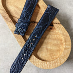 Ostrich Shin Watch Strap - Midnight Blue - The Strap Tailor