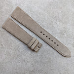 Premium Stitched Suede Strap - Light Taupe - The Strap Tailor