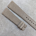 Premium Stitched Suede Strap - Light Taupe - The Strap Tailor