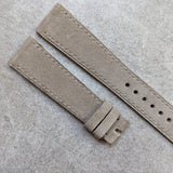Premium Stitched Suede Strap - Light Taupe - The Strap Tailor