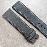 Premium Stitched Suede Strap - Grey - The Strap Tailor