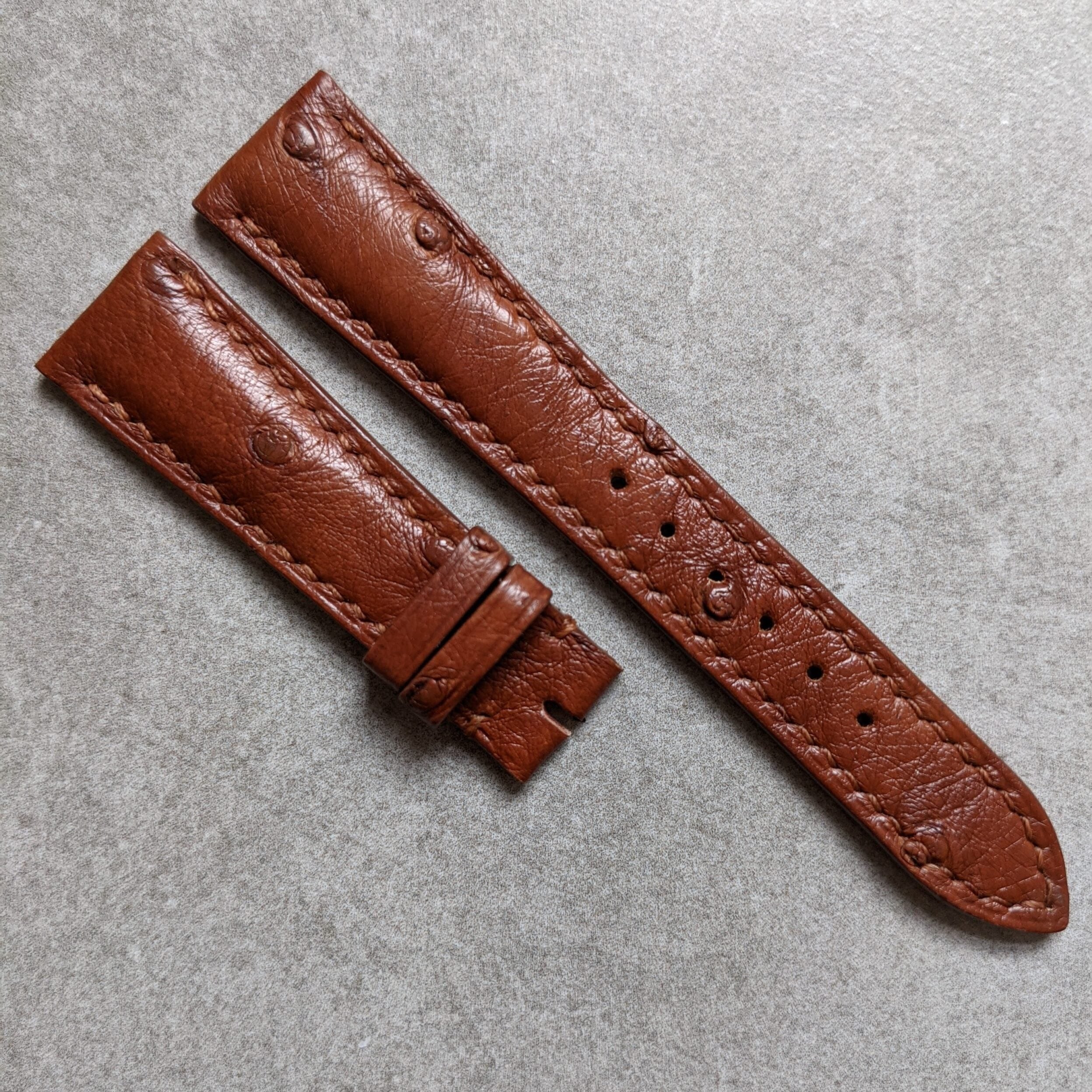 ostrich-belly-watch-strap-cognac