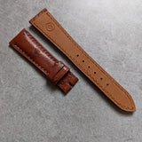 Ostrich Belly Watch Strap - Light Brown