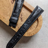 Ostrich Belly Watch Strap - Black