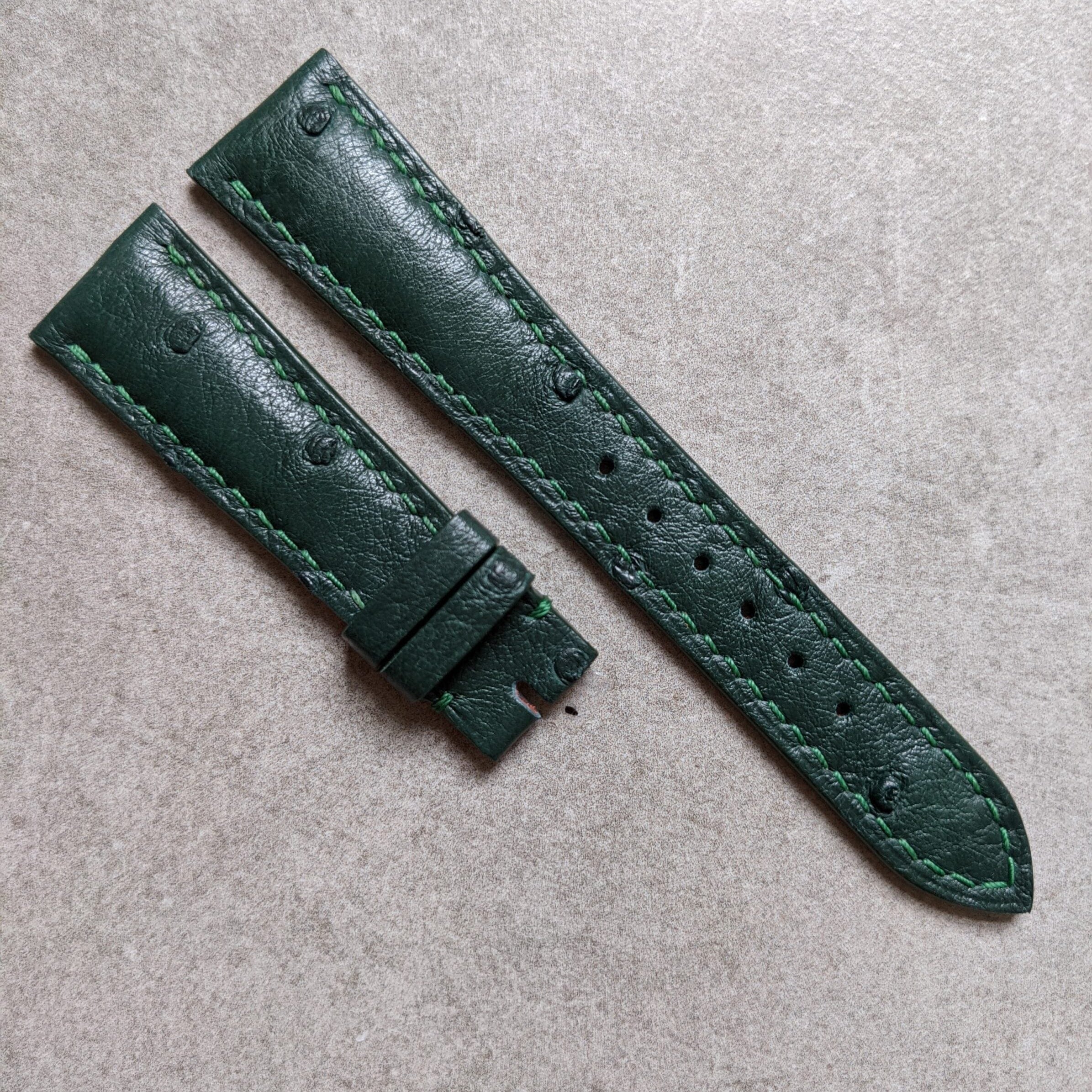 green-ostrich-belly-watch-strap