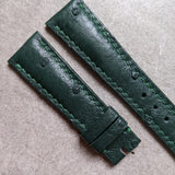 Ostrich Belly Watch Strap - Green
