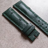 Ostrich Belly Watch Strap - Green