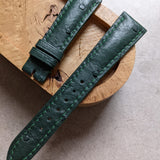 Ostrich Belly Watch Strap - Green