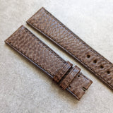Pebbled Calfskin Strap - Elephant Grey - W/Matching Stitching