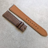 Pebbled Calfskin Strap - Elephant Grey - W/Matching Stitching