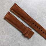 Premium Suede Strap - Dark Brown W/Padding