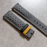 Epsom Calfskin Watch Strap - Seagull Grey Rally With Contrast Keepers