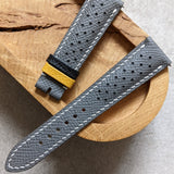 Epsom Calfskin Watch Strap - Seagull Grey Rally With Contrast Keepers