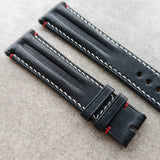 Pueblo Speedy Ridge Strap - Navy Blue W/Red Lug Stitching