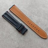 Pueblo Speedy Ridge Strap - Navy Blue W/Red Lug Stitching