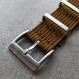 Premium Ribbed Fabric Watch Strap - Coffee