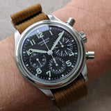 Premium Ribbed Fabric Watch Strap - Coffee