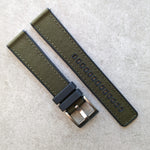 canvas-rubber-watch-strap-green