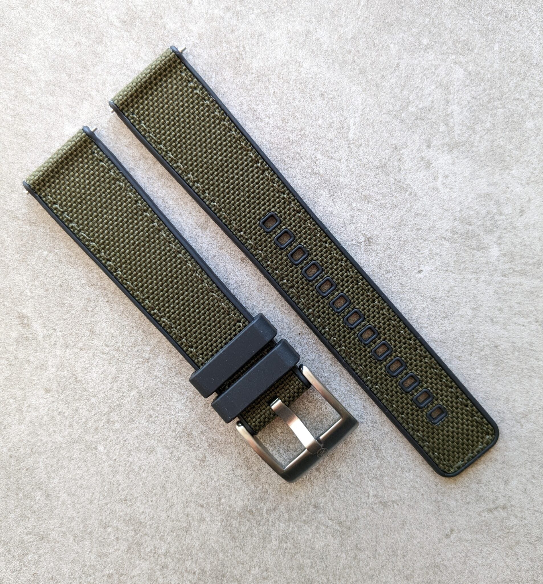 canvas-rubber-watch-strap-green