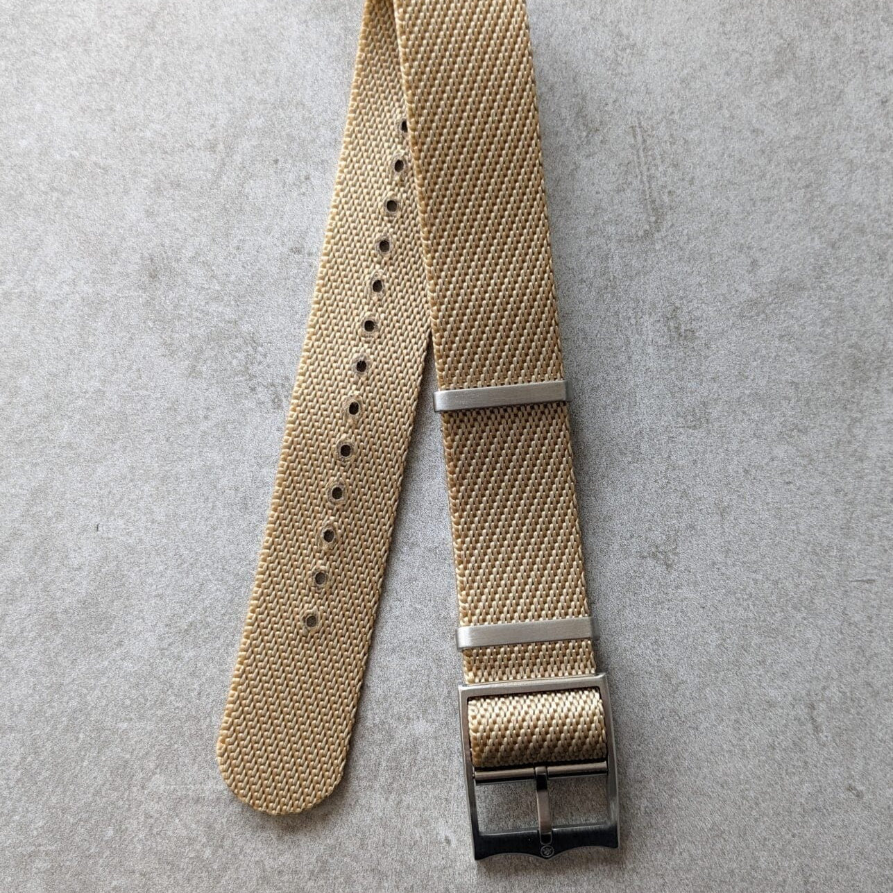 Woven Nylon Single Pass Strap - Sand - The Strap Tailor