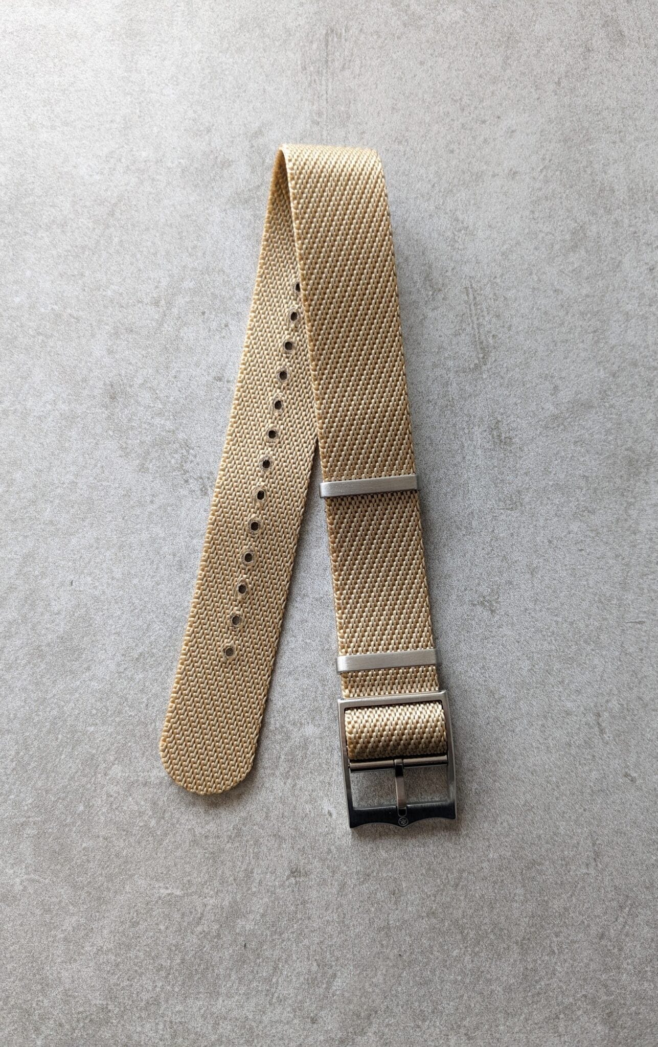 Woven Nylon Single Pass Strap Sand The Strap Tailor