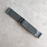 Premium Ribbed Two Piece Ballistic Nylon Strap - Smoke Grey