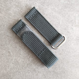 Premium Ribbed Two Piece Ballistic Nylon Strap - Smoke Grey