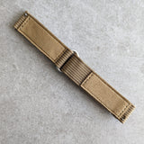 Premium Ribbed Two Piece Ballistic Nylon Strap - Mocha