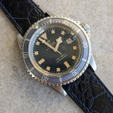 Ostrich Shin Flat Watch Strap - Midnight Blue