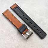 Leather & Rubber Strap - Tan Brown