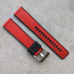 red-rubber-leather-watch-strap
