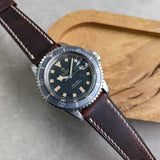 Badalassi Wax Strap - Dark Brown W/Cream stitch