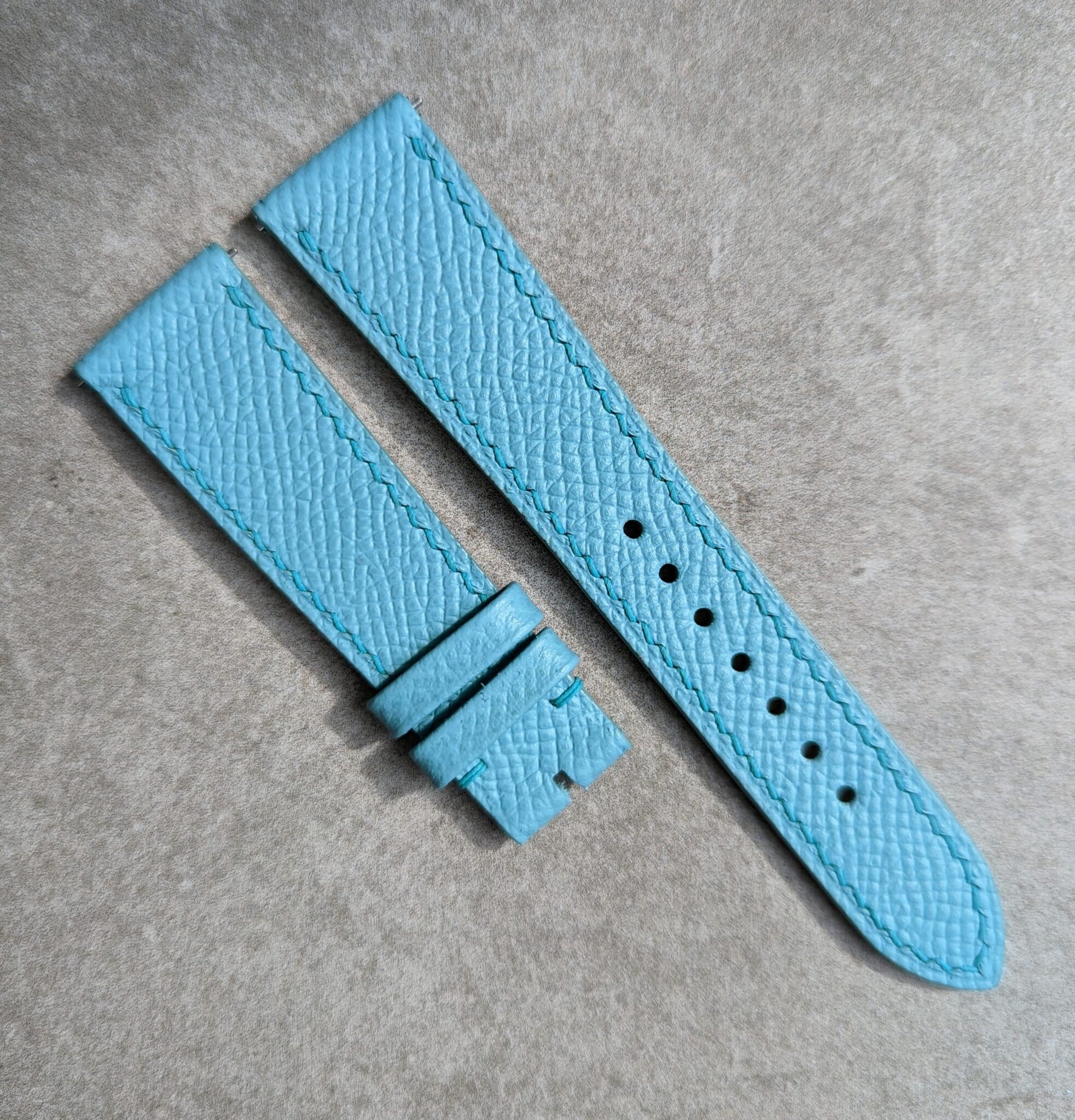 Epsom Calfskin Watch Strap Tiffany Blue The Strap Tailor