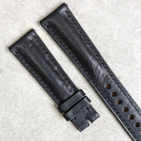 Badalassi Wax Strap - Black Padded W/Matching stitching