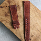 Shell Cordovan Watch Strap - Cognac Marbled Museum