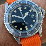 Premium Ribbed Fabric Watch Strap - Tangerine