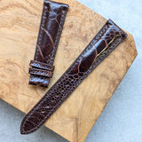 Ostrich Shin Watch Strap - Umber