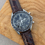 Ostrich Shin Watch Strap - Umber Minimal Stitching