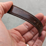 Shell Cordovan Watch Strap - Dark Brown Marbled Museum