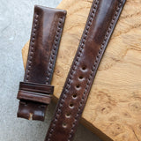 Shell Cordovan Watch Strap - Dark Brown Marbled Museum