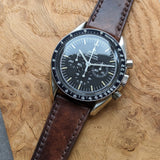 Shell Cordovan Watch Strap - Dark Brown Marbled Museum