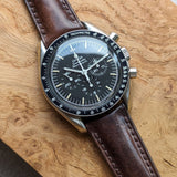 Shell Cordovan Watch Strap - Dark Brown Marbled Museum