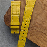 Embossed Crocodile Watch Strap - Sunflower Yellow