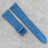 Nubuck Leather Watch Strap - Sky Blue