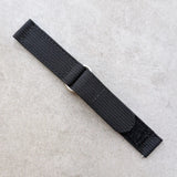 Premium Ribbed Two Piece Ballistic Nylon Strap - Black