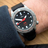 Premium Ribbed Two Piece Ballistic Nylon Strap - Black