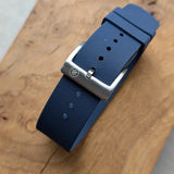 FKM Rubber One-Piece Dive Strap - Navy Blue