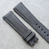 Nubuck Leather Watch Strap - Dark Grey