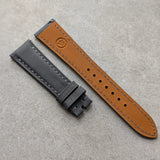 Nubuck Leather Watch Strap - Dark Grey